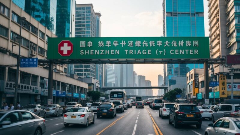 Onde fica o centro de triagem Shenzhen?