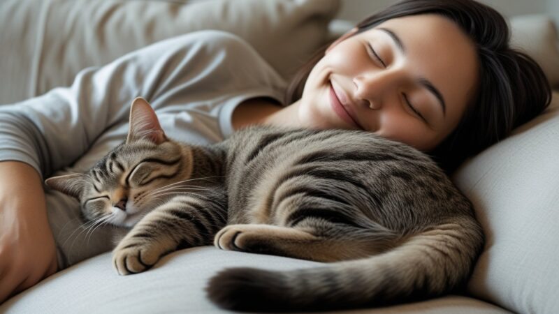 O que significa quando o gato dorme em cima do dono? Entenda tudo