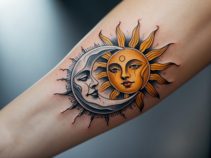 Significado da Tatuagem Sol e Lua: Dualidade, Harmonia e Inspiração
